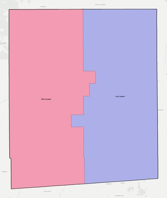 Jasper County MS school district boundaries map