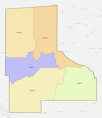 Jefferson Davis County MS townships and subdivisions map
