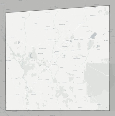 Jones County MS county basemap context