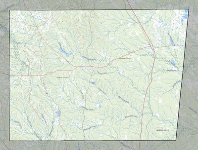 Kemper County MS USGS topo map