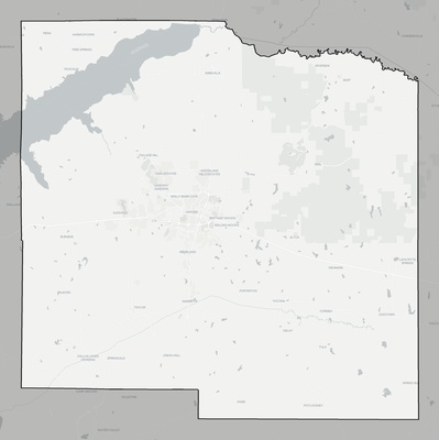 Lafayette County MS county basemap context