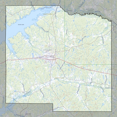 Lafayette County MS USGS topo map