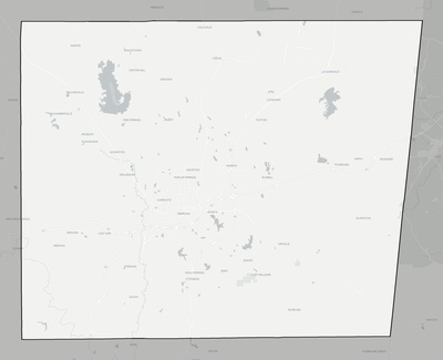 Lauderdale County MS county basemap context