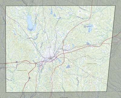 Lauderdale County MS USGS topo map