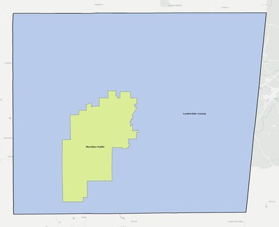 Lauderdale County MS school district boundaries map