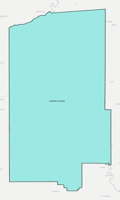 Lawrence County MS school district boundaries map