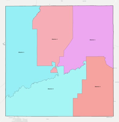 Leake County MS townships and subdivisions map