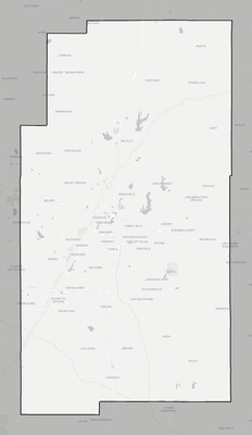 Lee County MS county basemap context