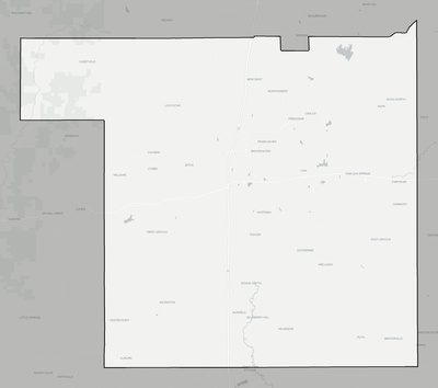 Lincoln County MS county basemap context