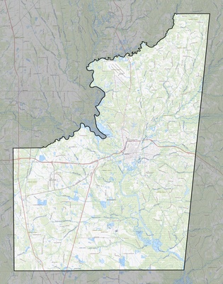 Lowndes County MS USGS topo map