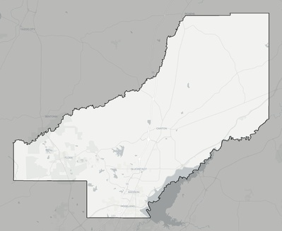 Madison County MS county basemap context