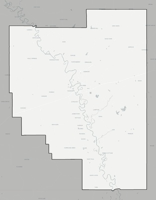 Marion County MS county basemap context