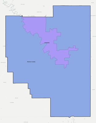 Marion County MS school district boundaries map
