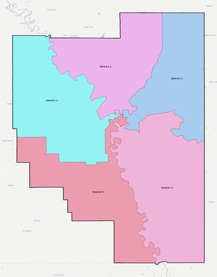 Marion County MS townships and subdivisions map