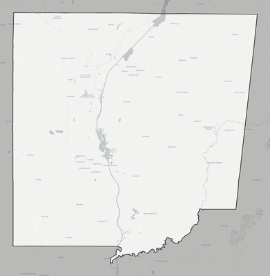Monroe County MS county basemap context
