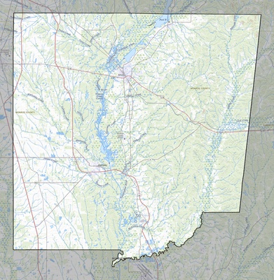 Monroe County MS USGS topo map