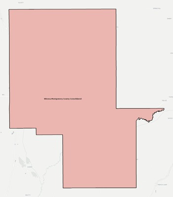 Montgomery County MS school district boundaries map