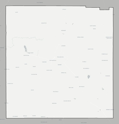 Neshoba County MS county basemap context
