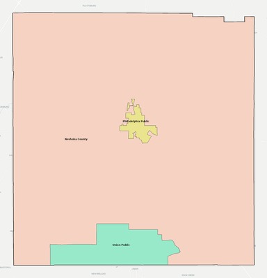 Neshoba County MS school district boundaries map