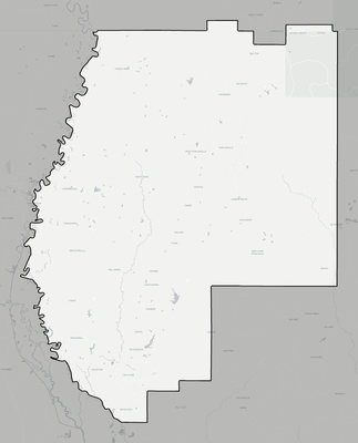 Pearl River County MS county basemap context