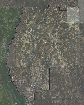 Pearl River County MS USGS imagery and topo map