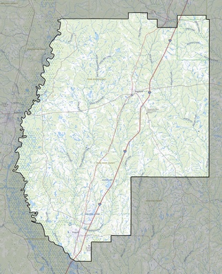 Pearl River County MS USGS topo map