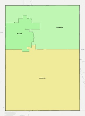 Pike County MS school district boundaries map