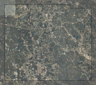 Pontotoc County MS USGS imagery and topo map