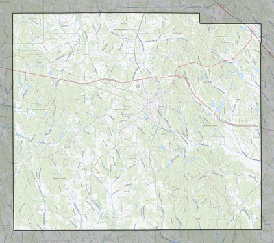 Pontotoc County MS USGS topo map