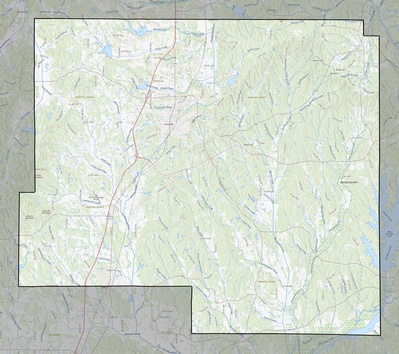 Prentiss County MS USGS topo map