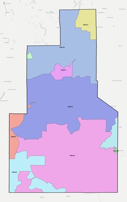 Quitman County MS ZIP code boundaries map