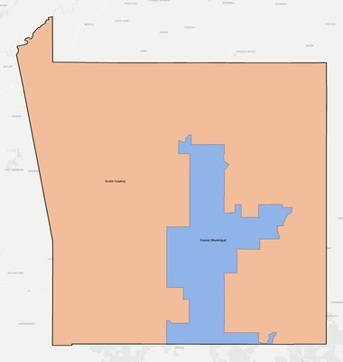 Scott County MS school district boundaries map