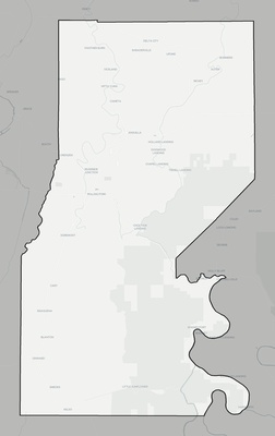 Sharkey County MS county basemap context