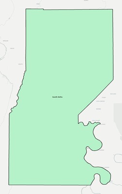 Sharkey County MS school district boundaries map