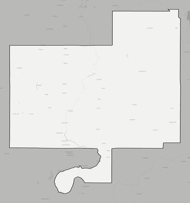 Tallahatchie County MS county basemap context