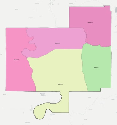 Tallahatchie County MS townships and subdivisions map