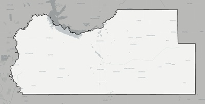 Tate County MS county basemap context
