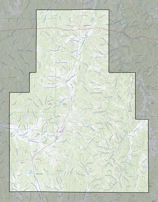 Tippah County MS USGS topo map
