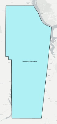 Tishomingo County MS school district boundaries map
