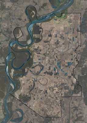 Tunica County MS USGS imagery and topo map