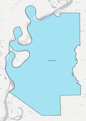 Tunica County MS school district boundaries map