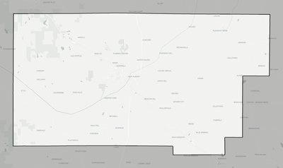 Union County MS county basemap context
