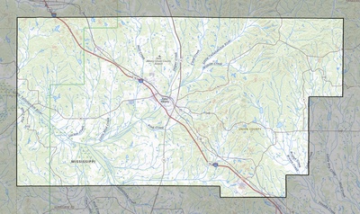 Union County MS USGS topo map