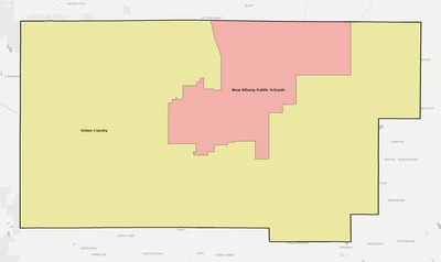 Union County MS school district boundaries map
