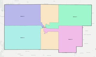 Union County MS townships and subdivisions map