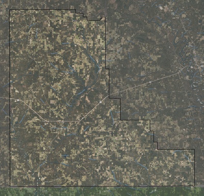 Walthall County MS USGS imagery and topo map