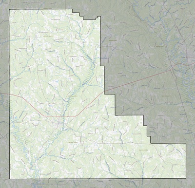 Walthall County MS USGS topo map