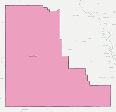 Walthall County MS school district boundaries map