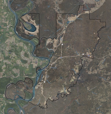 Warren County MS USGS imagery and topo map