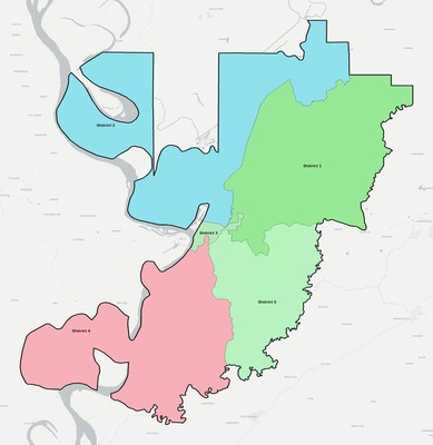 Warren County MS townships and subdivisions map